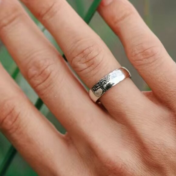 Boho Bodhi Tree of Life Band Ring #762 - Picture 4 of 9